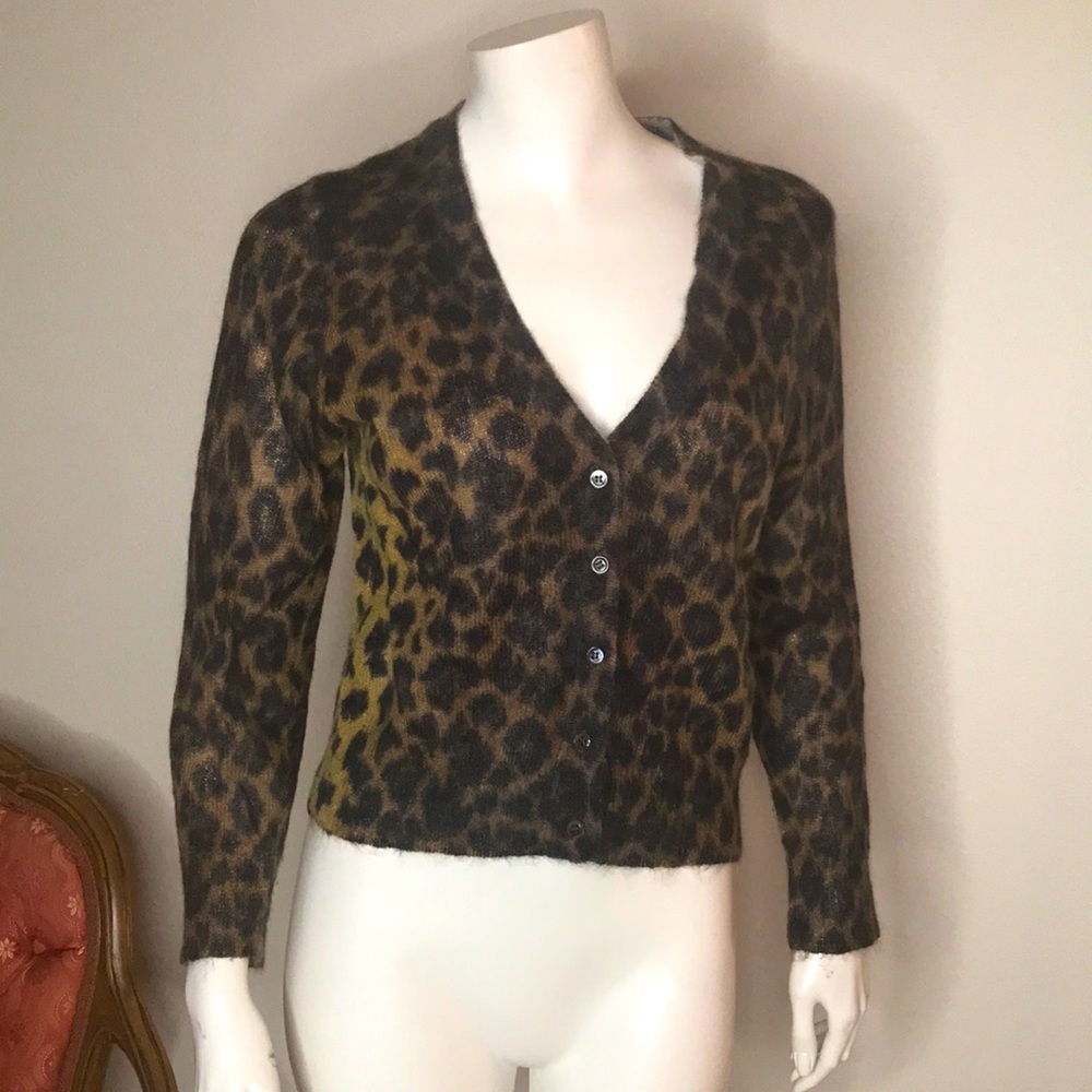 J. Crew Leopard Print Cardigan - Brown and Black